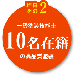 一級塗装技能士10名在籍の高品質塗装